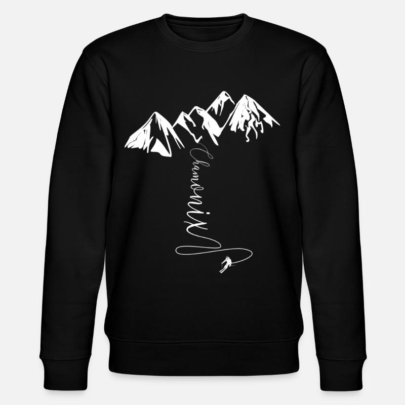 Chamonix Mont-Blanc Alpinisme Ski Extrême Savoie - Sweat bio CHANGER Stanley/Stella Unisexe - noir