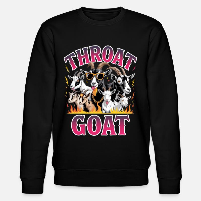 Throat Goat Meme Y2K Bootleg - Stanley/Stella Unisex Bio-Sweatshirt CHANGER - Schwarz