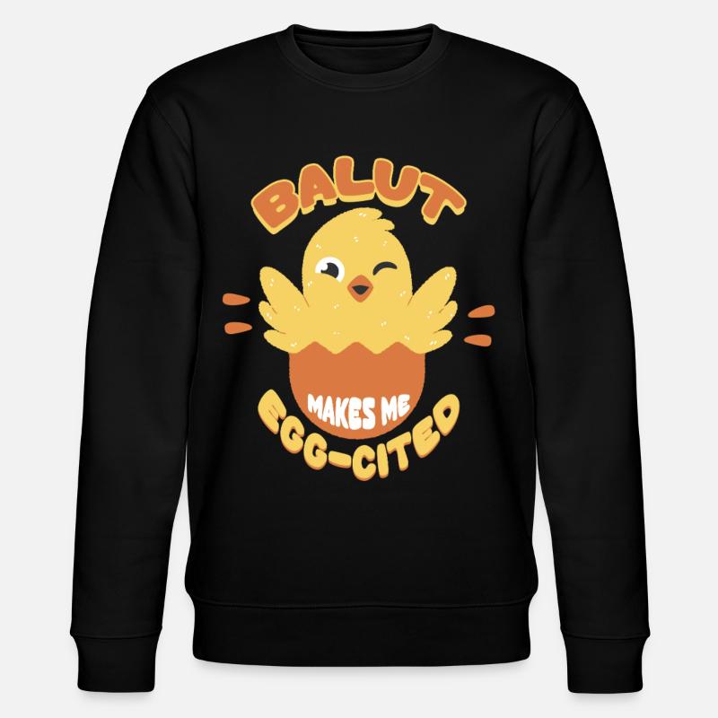 Balut Makes Me Egg-Cited Phillippinen - Stanley/Stella Unisex Bio-Sweatshirt CHANGER  - Schwarz