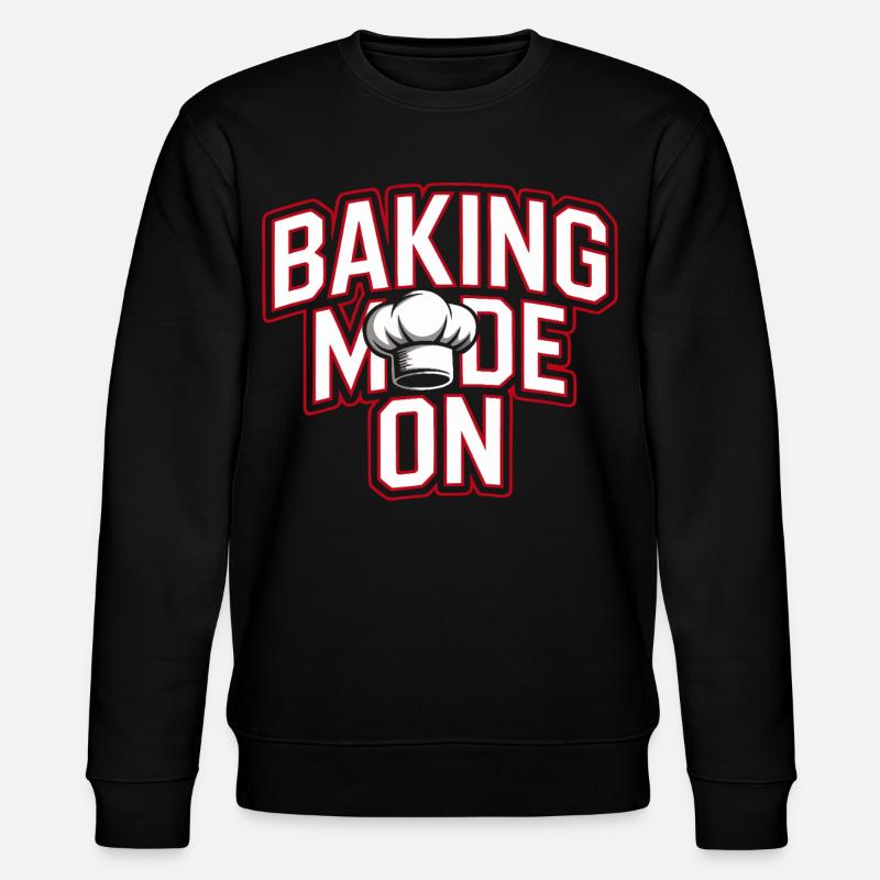 Baking Mode - Chef's Hat Design - Stanley/Stella CHANGER Unisex Organic Sweatshirt - black