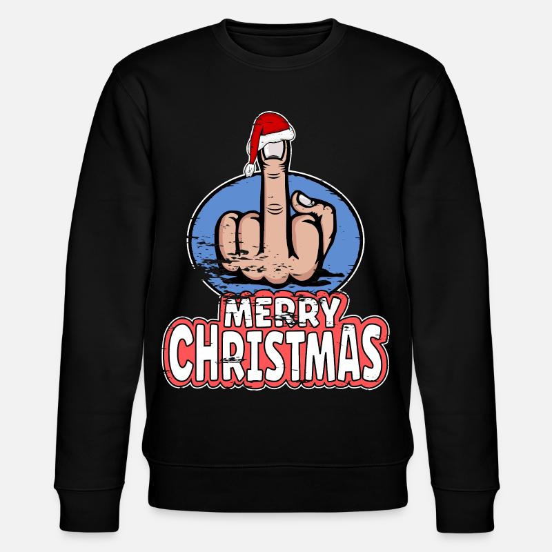 Joyeux Noël Majeur Doigt Dard - Sweat bio CHANGER Stanley/Stella Unisexe - noir