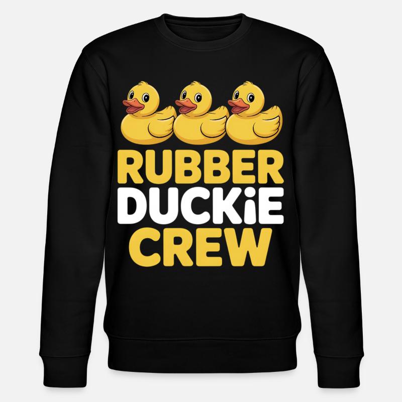 GummiEnte Crew Typo Shirt - Stanley/Stella Unisex Bio-Sweatshirt CHANGER  - Schwarz