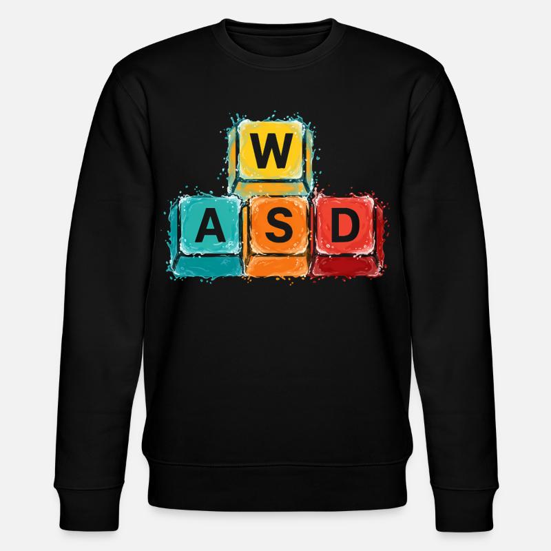WASD Gaming Tasten - Stanley/Stella Unisex Bio-Sweatshirt CHANGER  - Schwarz
