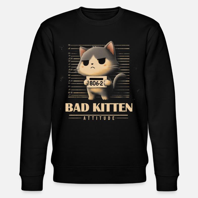 Mauvaise attitude de chaton - Sweat bio CHANGER Stanley/Stella Unisexe - noir