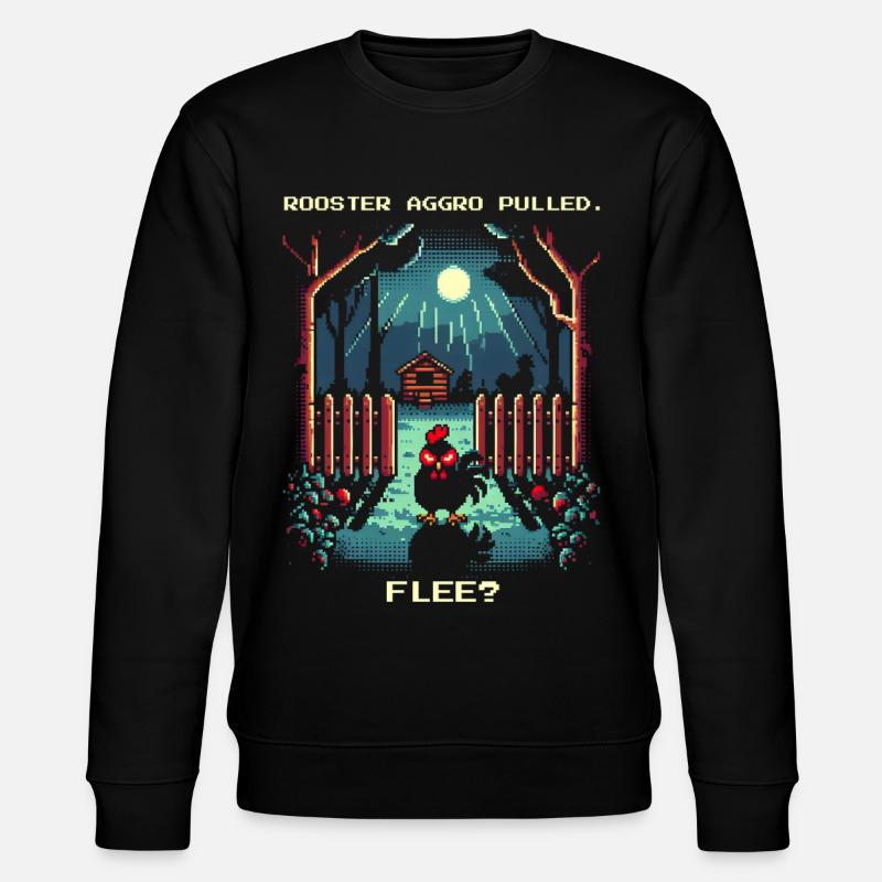 Aggro Pulled | Activate flight? - Stanley/Stella CHANGER Unisex Organic Sweatshirt - black