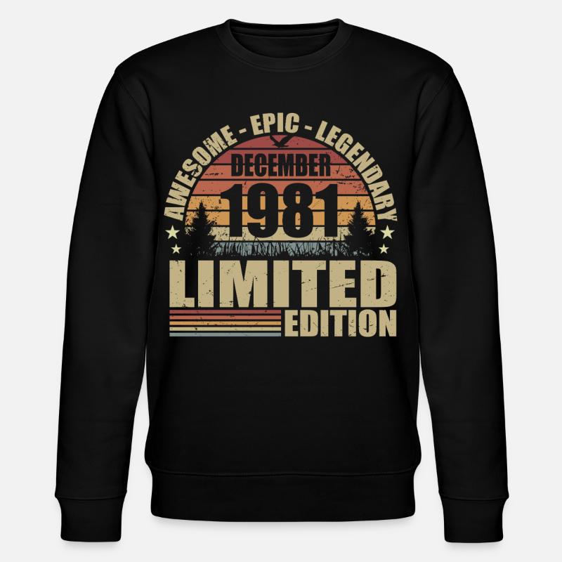 Décembre 1981 - Édition Limitée Décembre 1981 - Sweat bio CHANGER Stanley/Stella Unisexe - noir