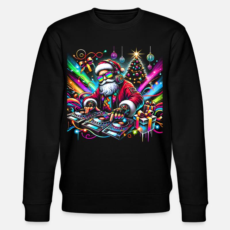 Neon Santa DJ Noël Pulse - Sweat bio CHANGER Stanley/Stella Unisexe - noir
