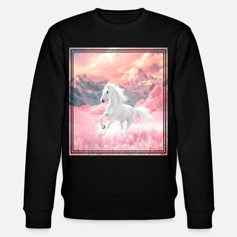 Pferd  - Stanley/Stella Unisex Bio-Sweatshirt CHANGER  - Schwarz
