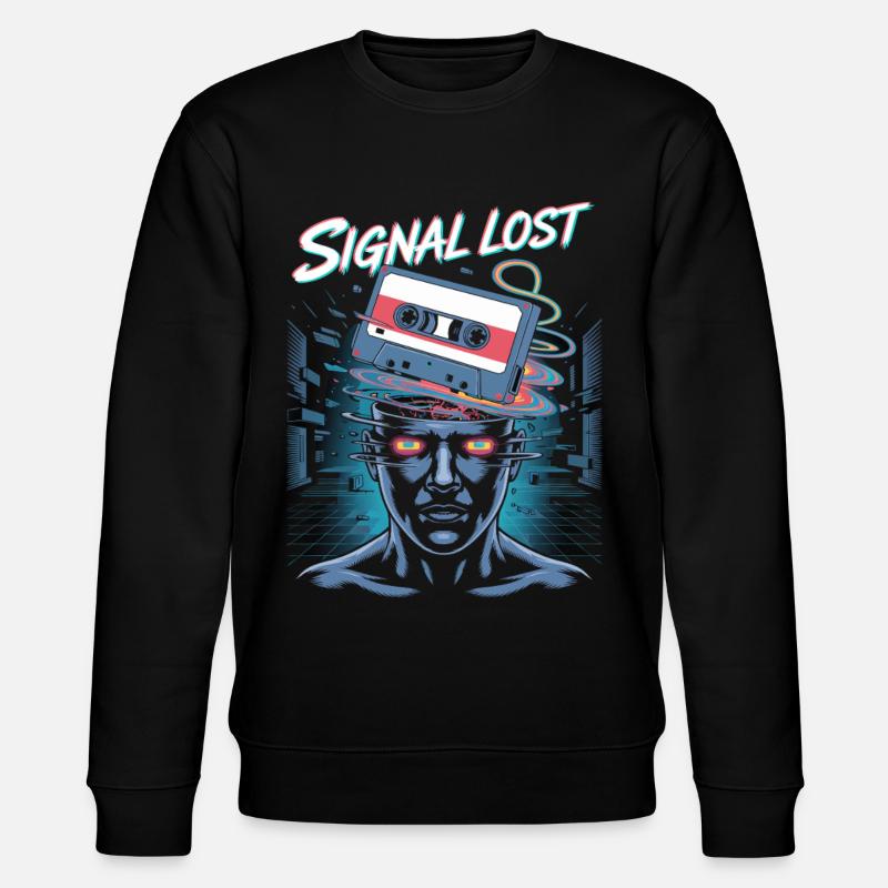 Signal Lost Kassette Geist - Stanley/Stella Unisex Bio-Sweatshirt CHANGER  - Schwarz