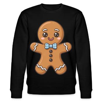 Lebkuchenmann - Stanley/Stella Unisex Bio-Sweatshirt CHANGER  - Schwarz - Vorne - Nik (191cm) & Marisol (170cm)