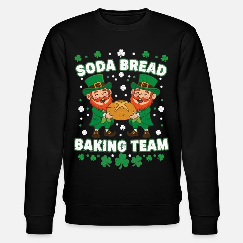 Lustiges Soda Brot Backteam St Patricks - Stanley/Stella Unisex Bio-Sweatshirt CHANGER  - Schwarz