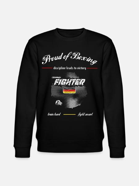 fighter germany - Proud of Boxing - Stanley/Stella CHANGER Unisex Organic Sweatshirt - black