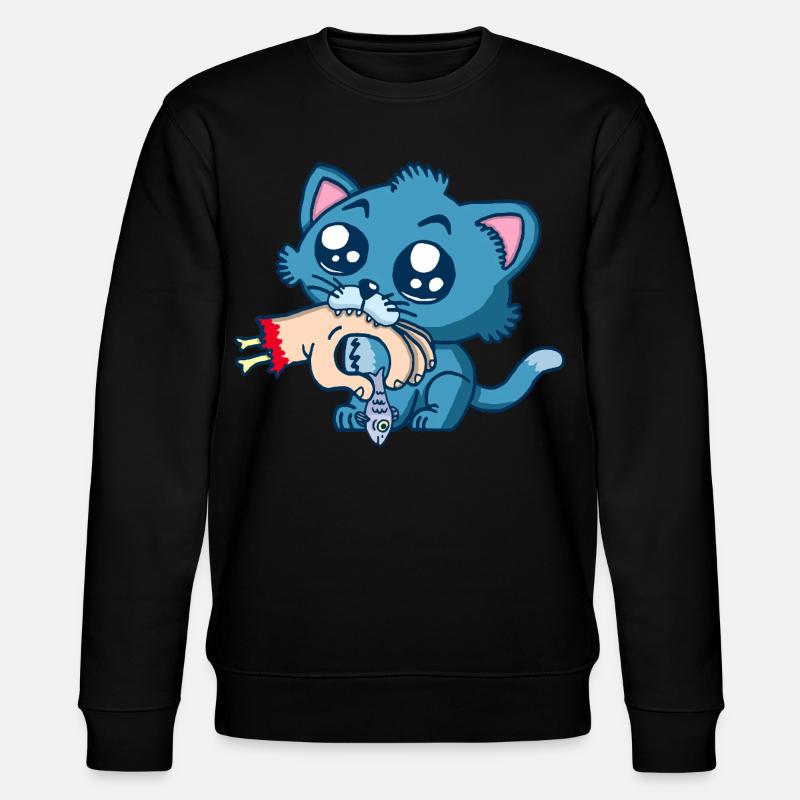 Gourmet-Kätzchen - Stanley/Stella Unisex Bio-Sweatshirt CHANGER  - Schwarz