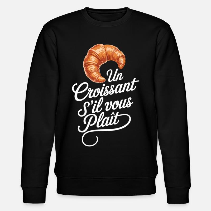 Chemise à slogan croissant Paris - Sweat bio CHANGER Stanley/Stella Unisexe - noir