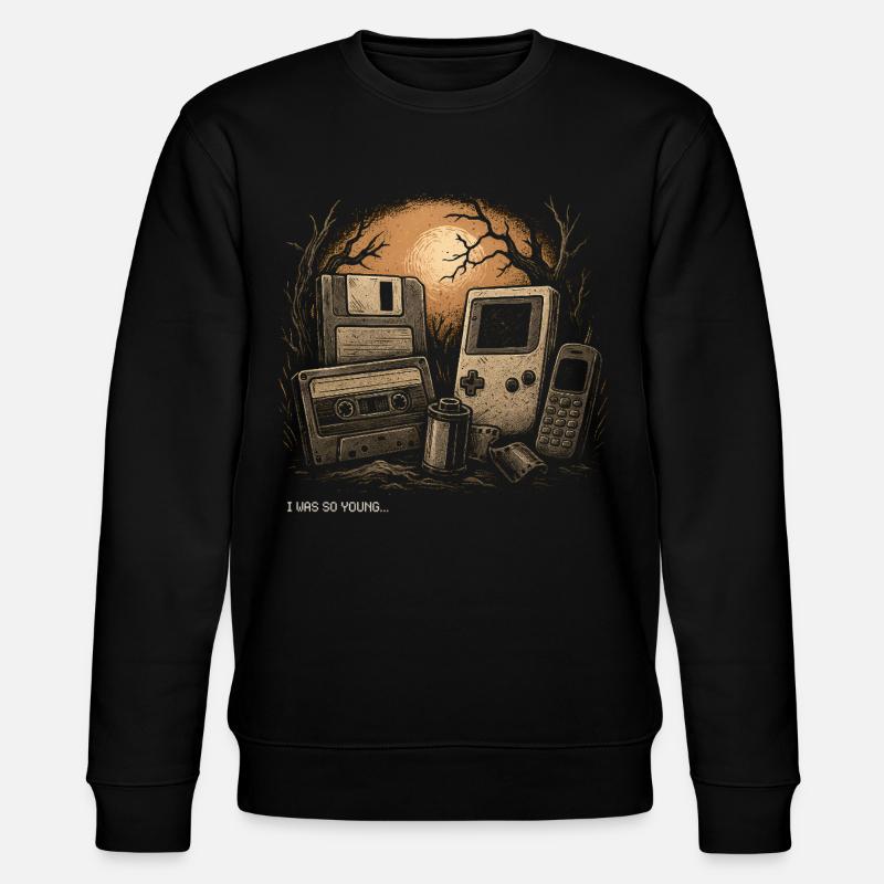 Retro-Nostalgie – Ich war so jung, Tee - Stanley/Stella Unisex Bio-Sweatshirt CHANGER - Schwarz