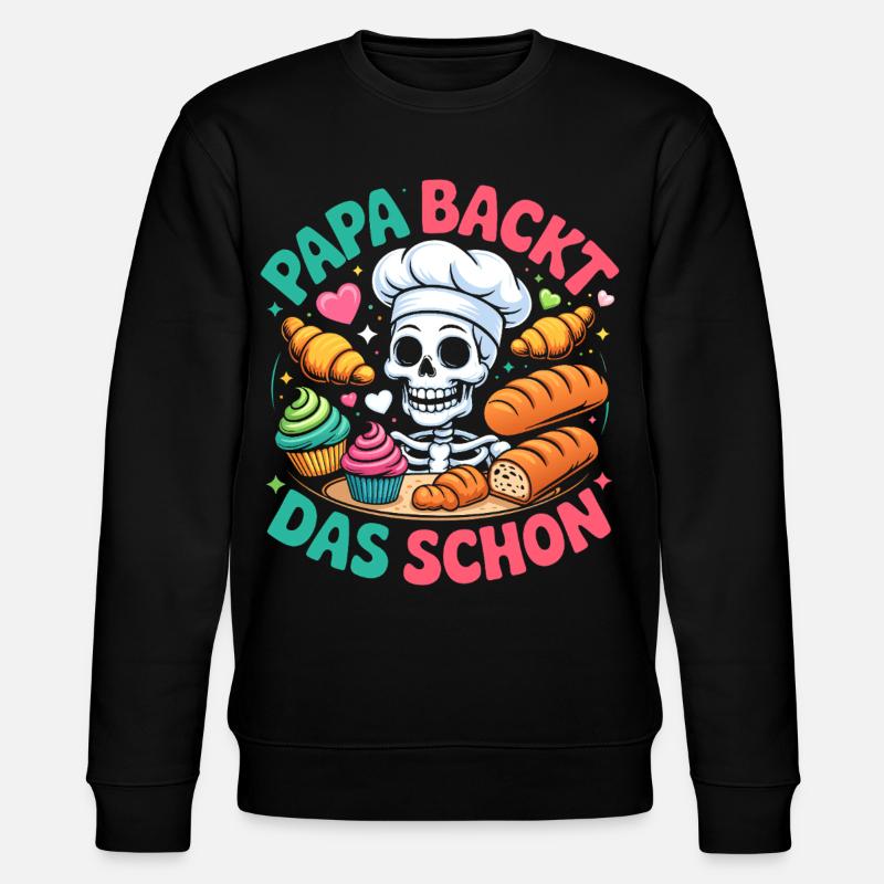 Papa Baking Skeleton Chef - Sweat bio CHANGER Stanley/Stella Unisexe - noir