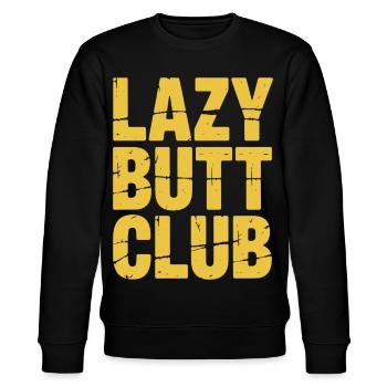 Lazybuttclub Gym Fitness Workout - Stanley/Stella CHANGER Unisex Organic Sweatshirt - black - Front - Nik (191cm) & Marisol (170cm)