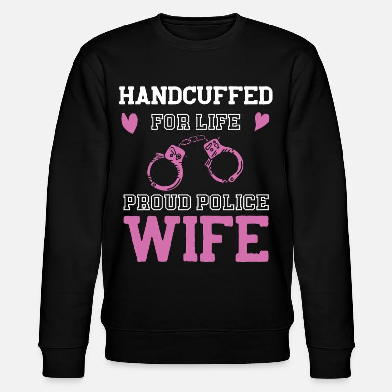 Handschellen Liebe Polizeifrau - Stanley/Stella Unisex Bio-Sweatshirt CHANGER  - Schwarz