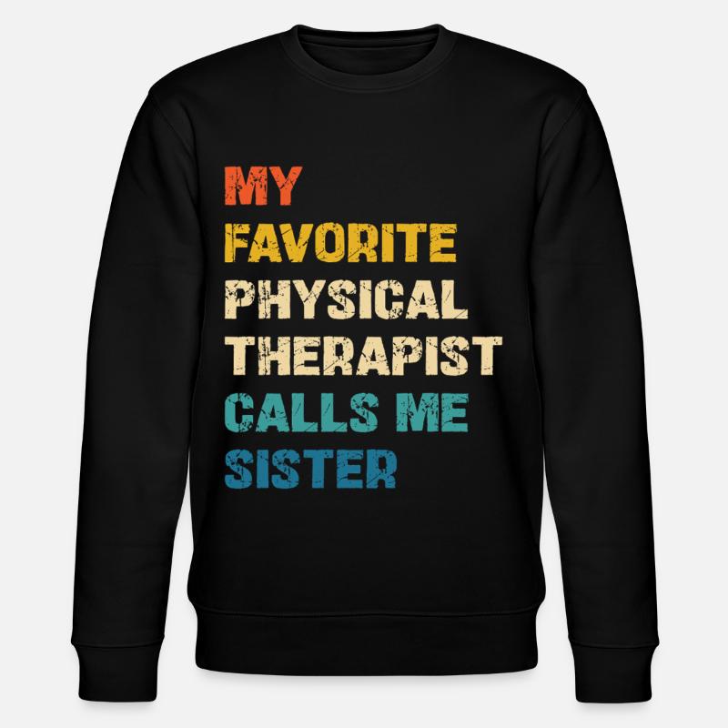 Lieblingsphysiotherapeutin nennt mich Schwester - Stanley/Stella Unisex Bio-Sweatshirt CHANGER - Schwarz