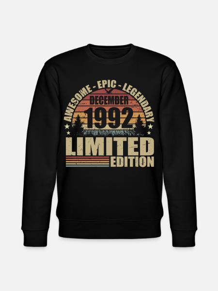 December 1992 - Limited Edition December 1992 - Stanley/Stella CHANGER Unisex Organic Sweatshirt - black