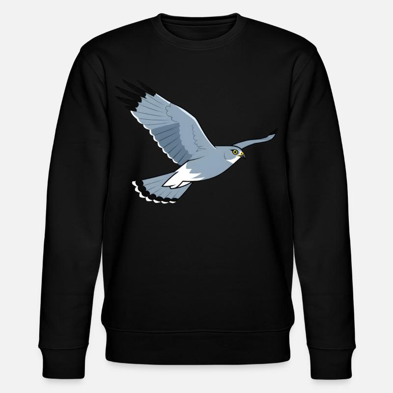 Kornweihe Circus Cyaneus Greifvogel - Stanley/Stella Unisex Bio-Sweatshirt CHANGER  - Schwarz