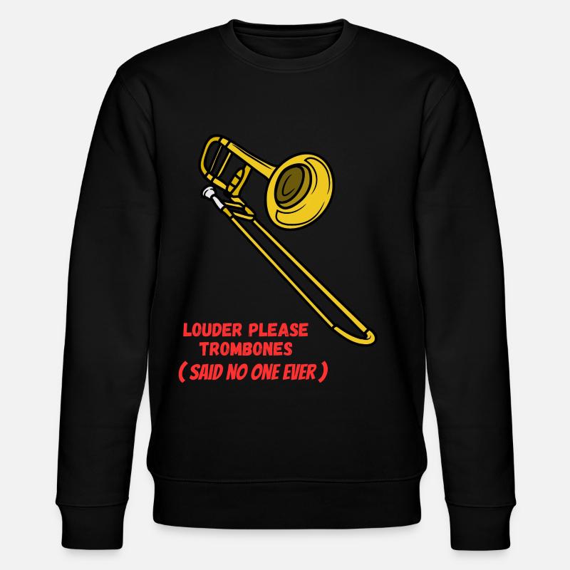 Louder_Please_Trombones - Stanley/Stella CHANGER Unisex Organic Sweatshirt - black