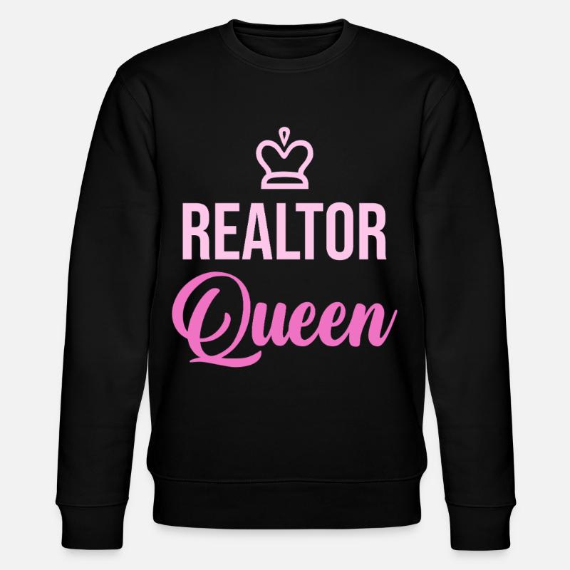 Maklerkönigin Pink Crown - Stanley/Stella Unisex Bio-Sweatshirt CHANGER - Schwarz