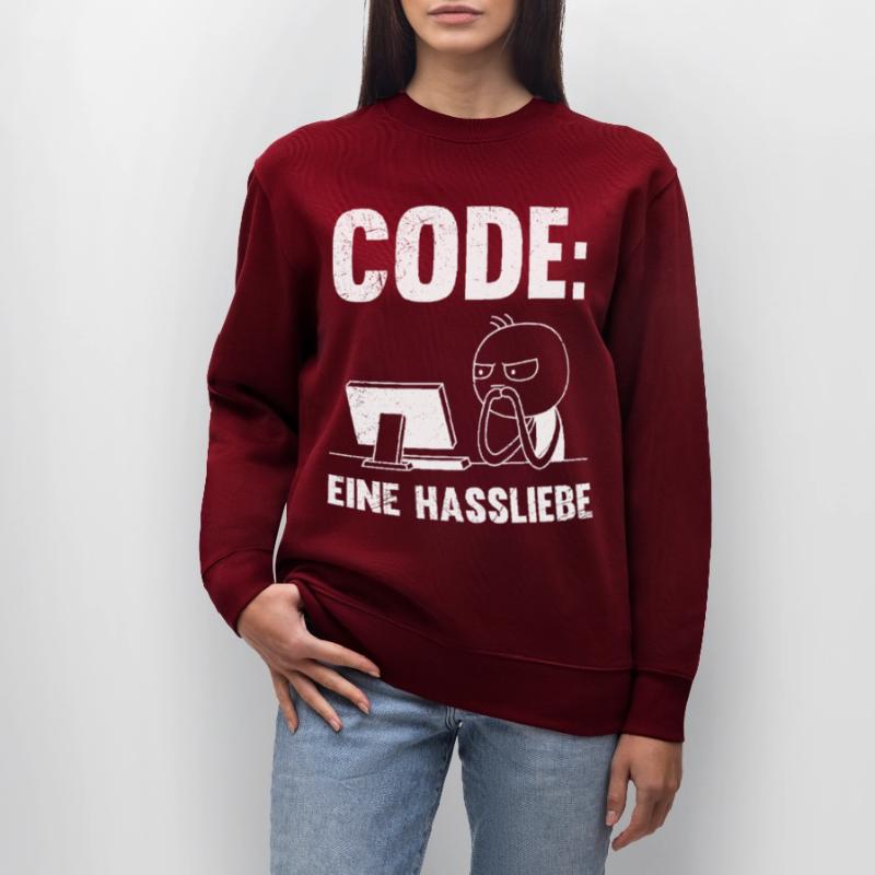 Coder CODE EINE HASSLIEBE LUSTIG Stanley/Stella Unisex Bio-Sweatshirt CHANGER 