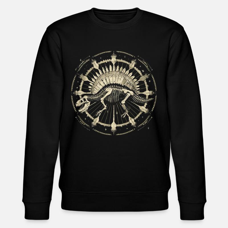 Stegosaurus Skelett – Kosmisches Boho Fossil - Stanley/Stella Unisex Bio-Sweatshirt CHANGER  - Schwarz