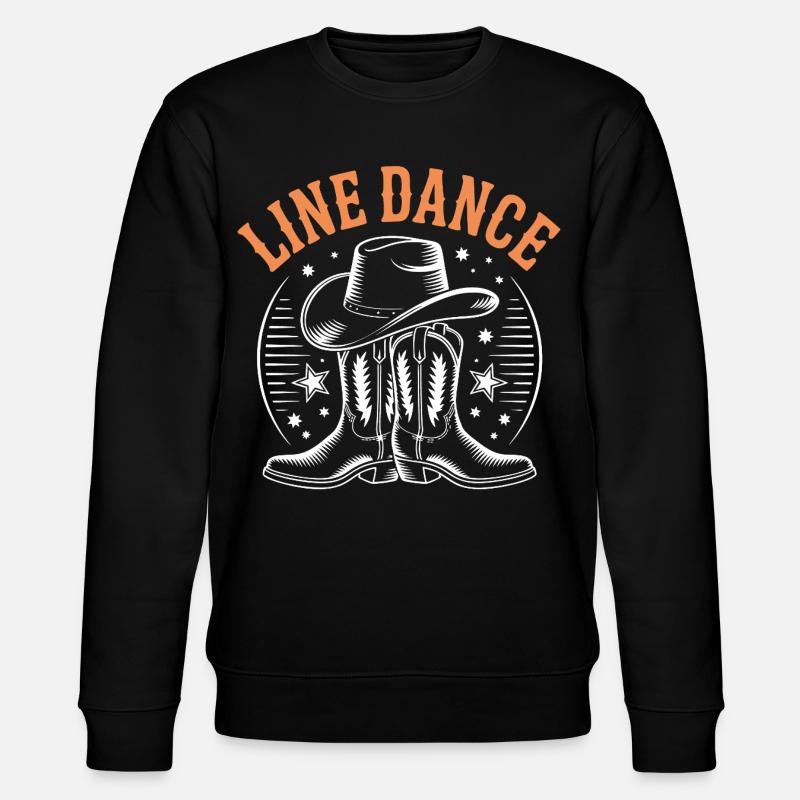 LineDance Stiefel Cowboyhut - Stanley/Stella Unisex Bio-Sweatshirt CHANGER - Schwarz