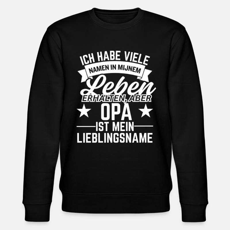 Grandpa Design – Mon prénom préféré - Sweat bio CHANGER Stanley/Stella Unisexe - noir