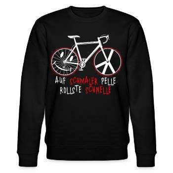 Rennrad - Stanley/Stella Unisex Bio-Sweatshirt CHANGER  - Schwarz - Vorne - Nik (191cm) & Marisol (170cm)