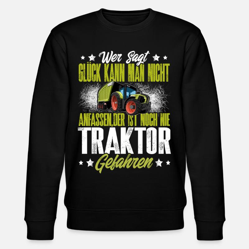 Traktor Landwirt - Stanley/Stella Unisex Bio-Sweatshirt CHANGER  - Schwarz