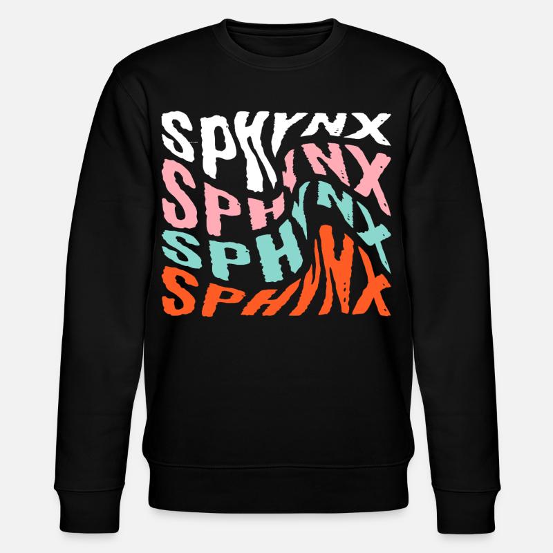SPHYNX-Katze - Stanley/Stella Unisex Bio-Sweatshirt CHANGER  - Schwarz