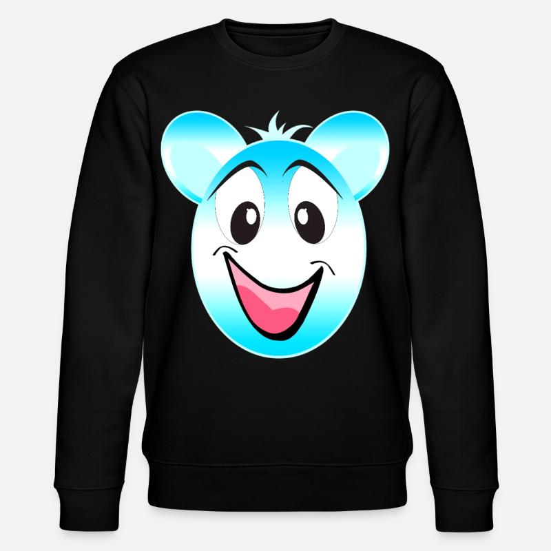 Mascotte joyeuse de l’ours bleu-blanc - Sweat bio CHANGER Stanley/Stella Unisexe - noir