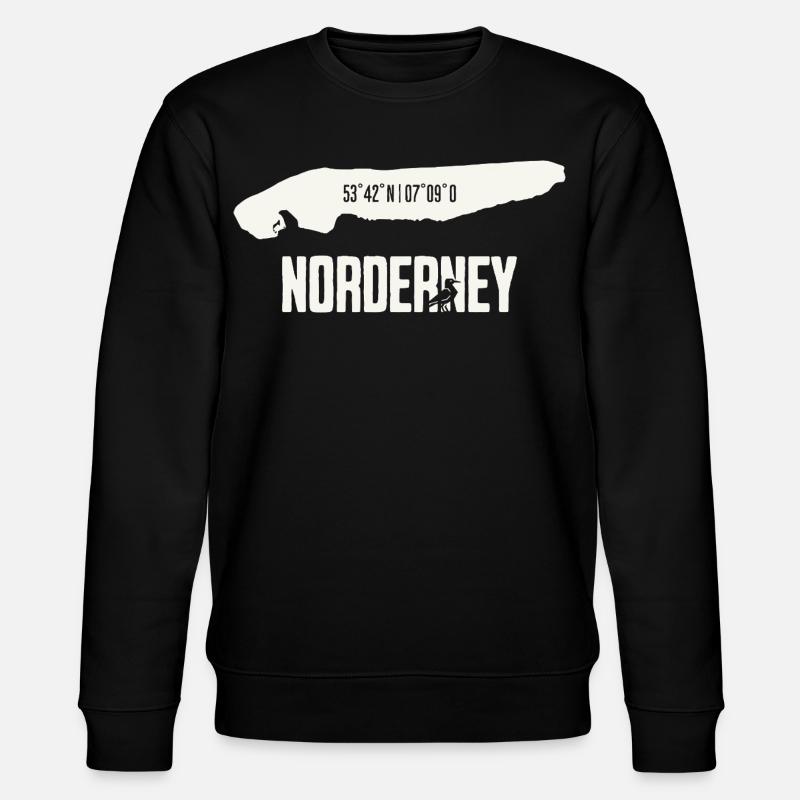 Norderney | Île avec coordonnées - Sweat bio CHANGER Stanley/Stella Unisexe - noir