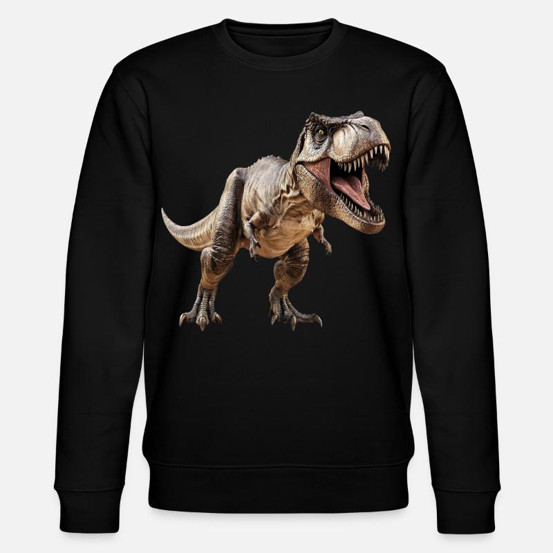 T-Rex Dino Dinosaurier - Stanley/Stella Unisex Bio-Sweatshirt CHANGER - Schwarz