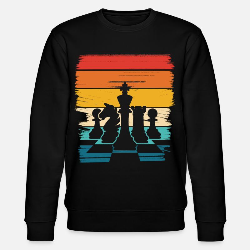 Regenbogen Schachfiguren Silhouette - Stanley/Stella Unisex Bio-Sweatshirt CHANGER  - Schwarz