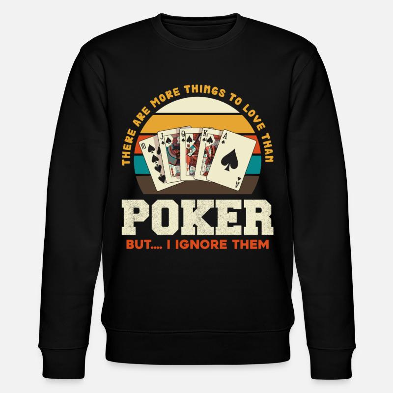 Retro Poker Deck Sonnenuntergang - Stanley/Stella Unisex Bio-Sweatshirt CHANGER  - Schwarz