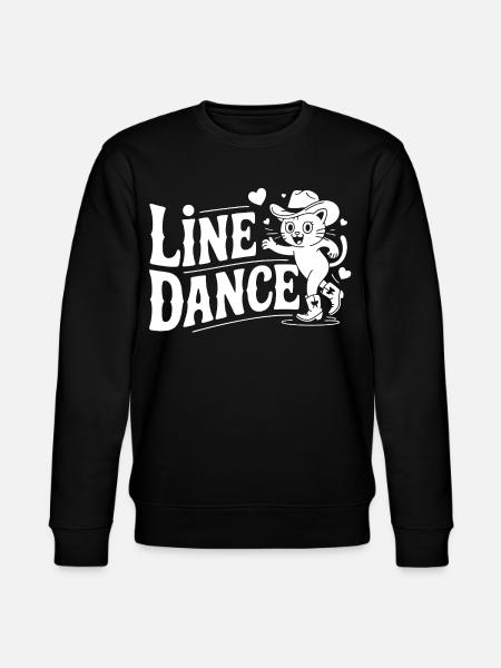 Line Dance Cat Silhouette - Stanley/Stella CHANGER Unisex Organic Sweatshirt - black