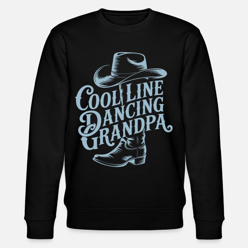 Cool Line Dancing Grandpa - Stanley/Stella Unisex Bio-Sweatshirt CHANGER  - Schwarz