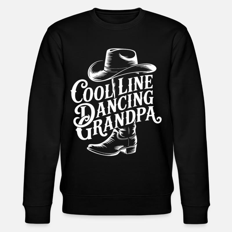 Line-Dancing Opa Cowboy - Stanley/Stella Unisex Bio-Sweatshirt CHANGER  - Schwarz