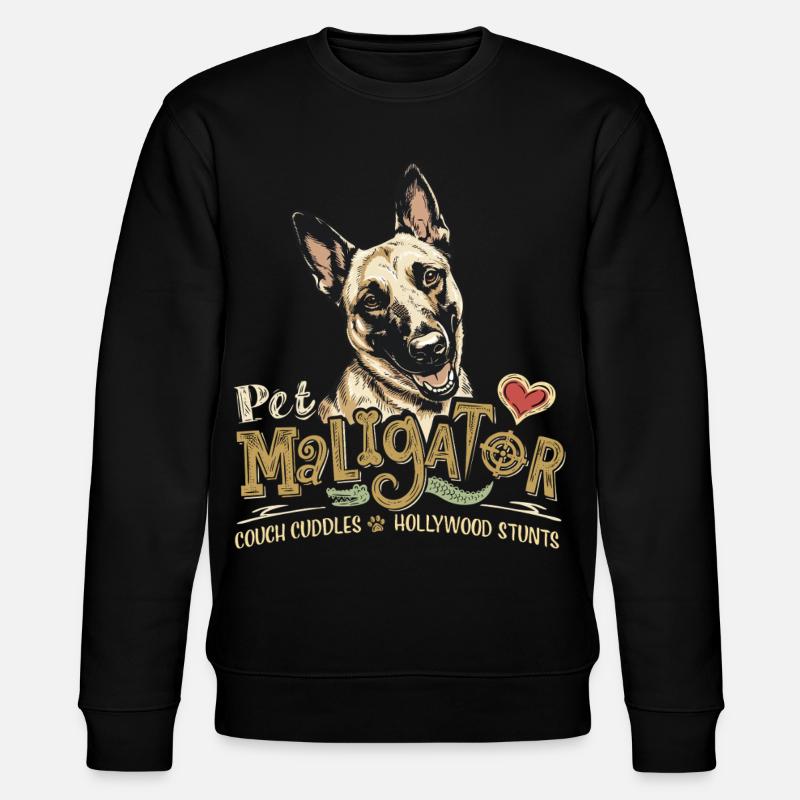 Maligator Belge Petit Chien Trick - Sweat bio CHANGER Stanley/Stella Unisexe - noir
