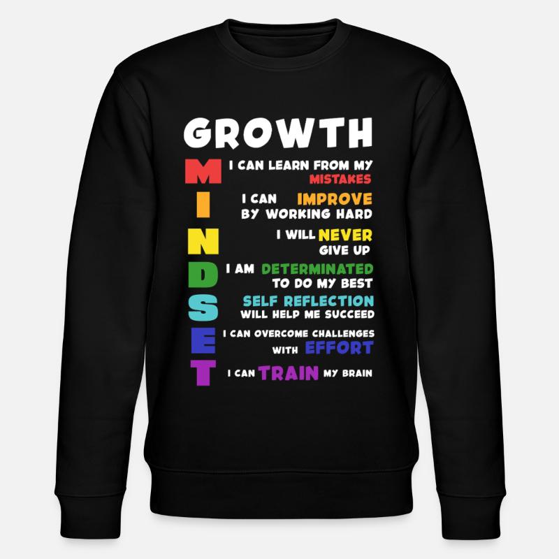 Growth Mindset Acronym Poster - Sweat bio CHANGER Stanley/Stella Unisexe - noir