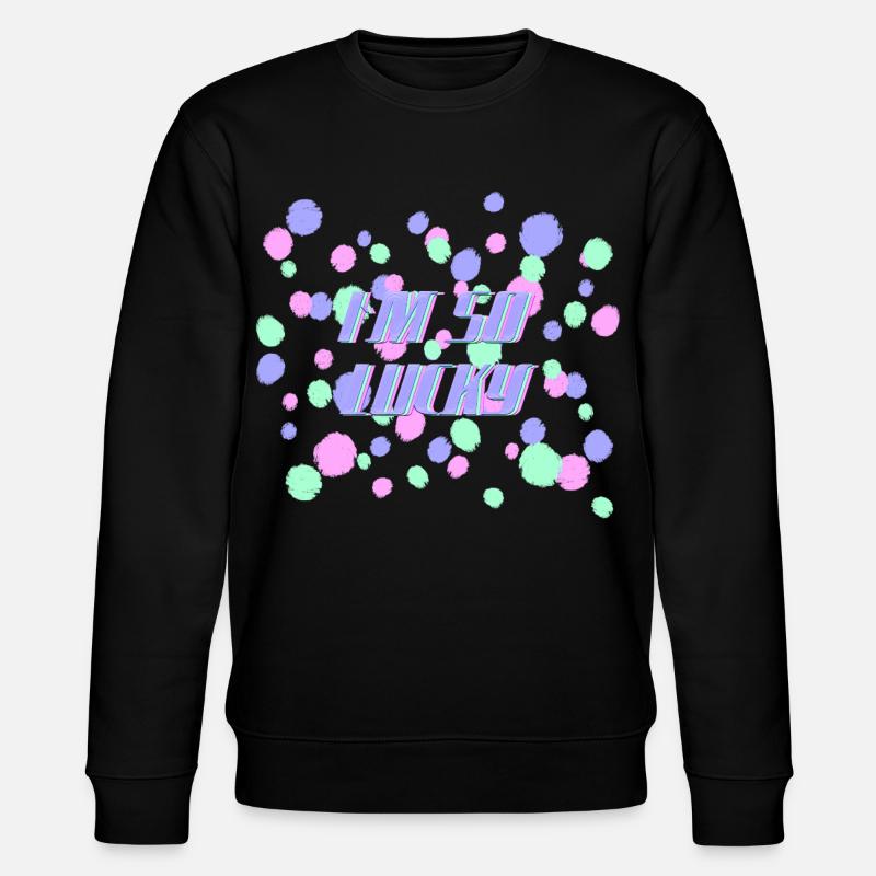 Ich bin so glücklich - Stanley/Stella Unisex Bio-Sweatshirt CHANGER  - Schwarz