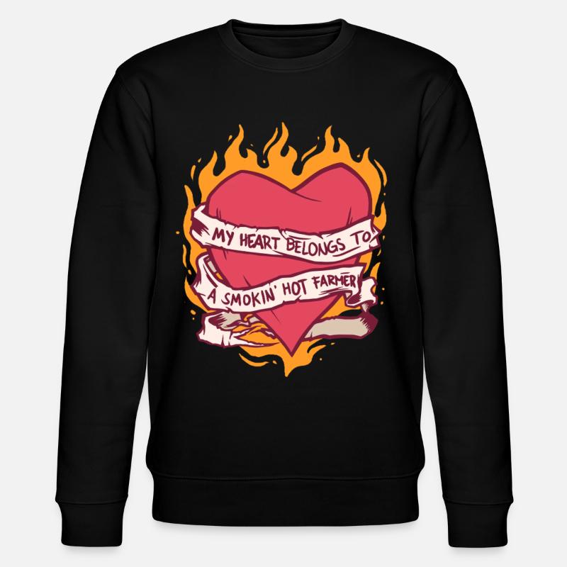 Ehefrau eines Bauern Mutter - Stanley/Stella Unisex Bio-Sweatshirt CHANGER  - Schwarz