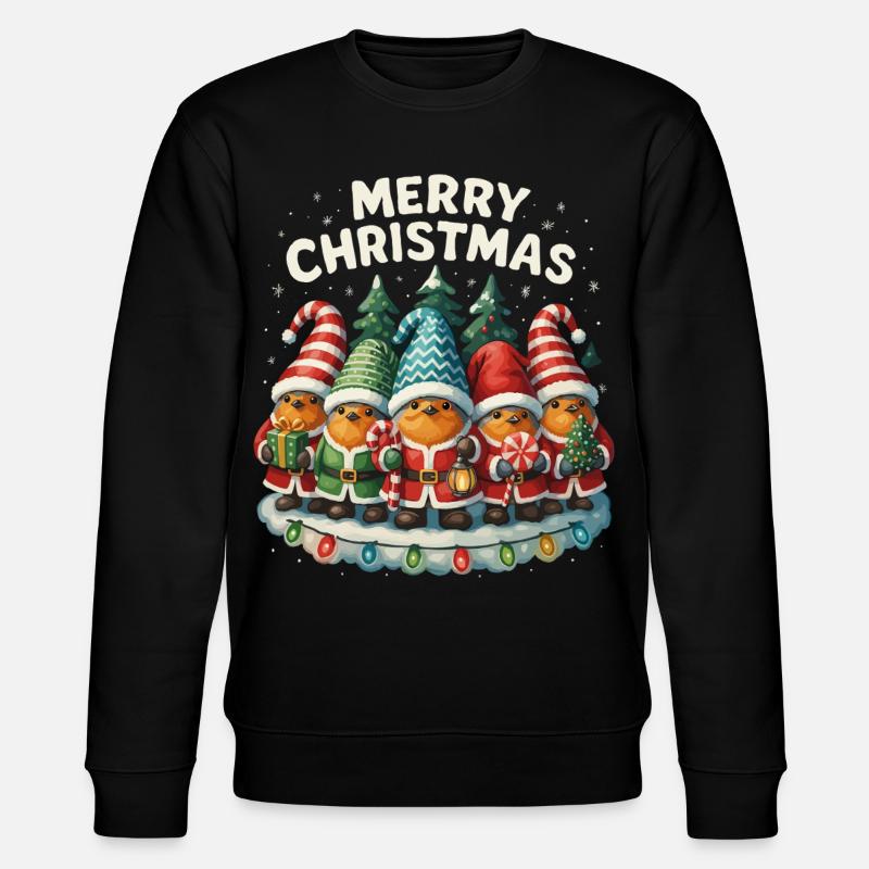 Funny Robin Christmas Gift Cute - Stanley/Stella CHANGER Unisex Organic Sweatshirt - black