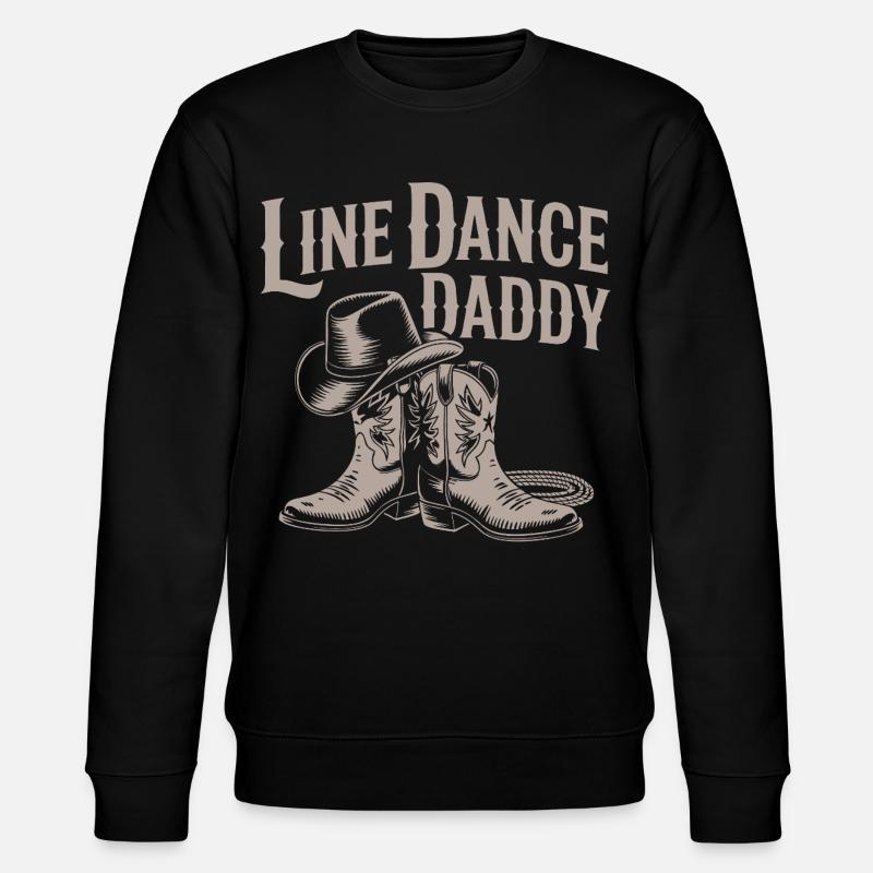 Line Dance Daddy Cowboy Boots - Stanley/Stella Unisex Bio-Sweatshirt CHANGER  - Schwarz