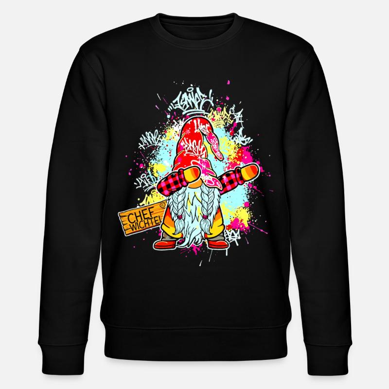 CHEF WICHTEL Dab Graffiti Männlich Xmas - Stanley/Stella Unisex Bio-Sweatshirt CHANGER  - Schwarz