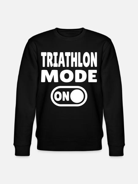 Triathlon Mode ON - Swimming Cycling Race - Stanley/Stella CHANGER Unisex Organic Sweatshirt - black